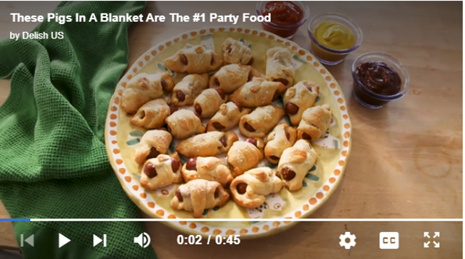 a plate of pigs in a blanket