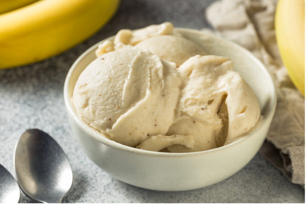 A bowl of frozen banana ice cream, How Sugar Affects Your Braces