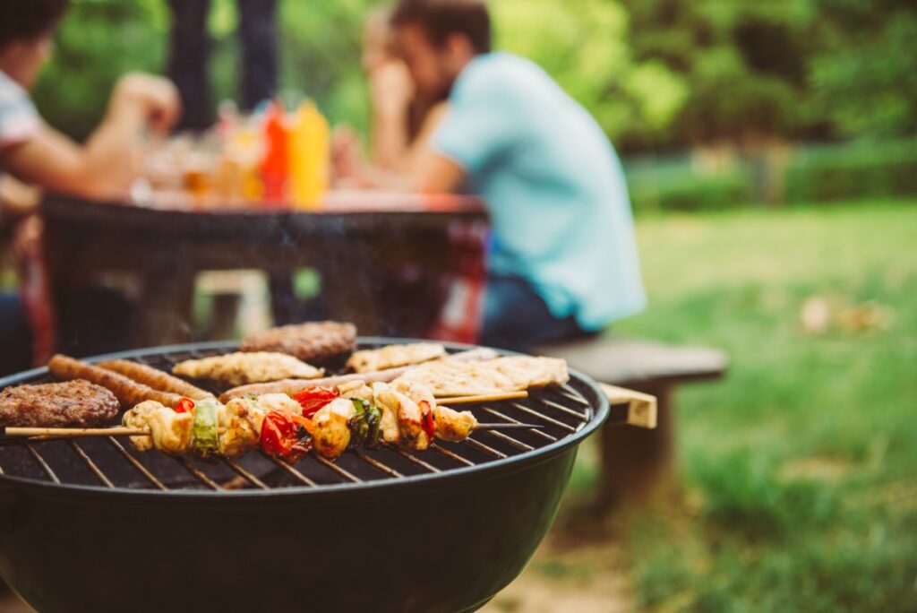 A barbecue grill with food on it, Braces-Friendly Picnic and Barbecue Foods