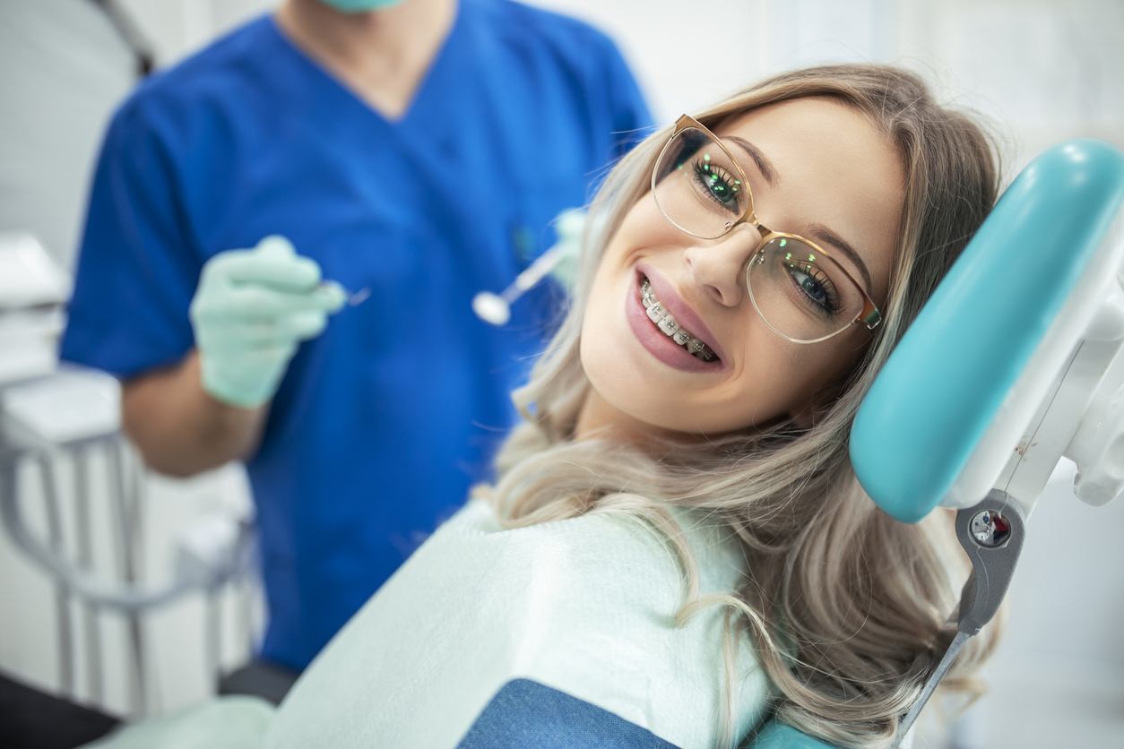 Braces for Adults in Murray, Utah, A person in a dentist chair